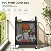 image:imageSTORAGE MANIAC Rolling Laundry Hamper with Wheels 3Section Laundry Sorter Rolling Laundrys Basket on Wheels with Removable Bag Clothes Hamper Laundrys Organizer Cart Bathroom Bedroom 120L GreyBeige