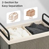 image:imageSTORAGE MANIAC Rolling Laundry Hamper with Wheels 3Section Laundry Sorter Rolling Laundrys Basket on Wheels with Removable Bag Clothes Hamper Laundrys Organizer Cart Bathroom Bedroom 120L GreyBeige