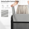 image:imageSTORAGE MANIAC Rolling Laundry Hamper with Wheels 3Section Laundry Sorter Rolling Laundrys Basket on Wheels with Removable Bag Clothes Hamper Laundrys Organizer Cart Bathroom Bedroom 120L GreyGrey