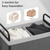 image:imageSTORAGE MANIAC Rolling Laundry Hamper with Wheels 3Section Laundry Sorter Rolling Laundrys Basket on Wheels with Removable Bag Clothes Hamper Laundrys Organizer Cart Bathroom Bedroom 120L GreyGrey