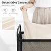 image:imageSTORAGE MANIAC Rolling Laundry Hamper with Wheels 3Section Laundry Sorter Rolling Laundrys Basket on Wheels with Removable Bag Clothes Hamper Laundrys Organizer Cart Bathroom Bedroom 120L GreyBeige