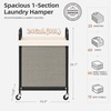 image:imageSTORAGE MANIAC Rolling Laundry Hamper with Wheels 3Section Laundry Sorter Rolling Laundrys Basket on Wheels with Removable Bag Clothes Hamper Laundrys Organizer Cart Bathroom Bedroom 120L GreyBeige