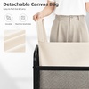 image:imageSTORAGE MANIAC Rolling Laundry Hamper with Wheels 3Section Laundry Sorter Rolling Laundrys Basket on Wheels with Removable Bag Clothes Hamper Laundrys Organizer Cart Bathroom Bedroom 120L GreyBeige