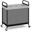 image:imageSTORAGE MANIAC Rolling Laundry Hamper with Wheels 3Section Laundry Sorter Rolling Laundrys Basket on Wheels with Removable Bag Clothes Hamper Laundrys Organizer Cart Bathroom Bedroom 120L GreyGrey