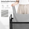 image:imageSTORAGE MANIAC Rolling Laundry Hamper with Wheels 3Section Laundry Sorter Rolling Laundrys Basket on Wheels with Removable Bag Clothes Hamper Laundrys Organizer Cart Bathroom Bedroom 120L GreyGrey