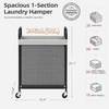 image:imageSTORAGE MANIAC Rolling Laundry Hamper with Wheels 3Section Laundry Sorter Rolling Laundrys Basket on Wheels with Removable Bag Clothes Hamper Laundrys Organizer Cart Bathroom Bedroom 120L GreyGrey
