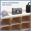 image:imageSTORAGE MANIAC Stackable Shoe Cubby Organizer Free Standing Shoe Cube Rack for Entryway Bedroom Apartment Closet 20Cube GrayBeige