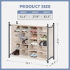 image:imageSTORAGE MANIAC Stackable Shoe Cubby Organizer Free Standing Shoe Cube Rack for Entryway Bedroom Apartment Closet 20Cube GrayBeige