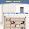 image:imageSTORAGE MANIAC Stackable Shoe Cubby Organizer Free Standing Shoe Cube Rack for Entryway Bedroom Apartment Closet 20Cube GrayBeige