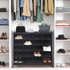 image:imageSTORAGE MANIAC Stackable Shoe Cubby Organizer Free Standing Shoe Cube Rack for Entryway Bedroom Apartment Closet 20Cube GrayBlack