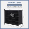 image:imageSTORAGE MANIAC Stackable Shoe Cubby Organizer Free Standing Shoe Cube Rack for Entryway Bedroom Apartment Closet 20Cube GrayBlack