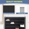 image:imageSTORAGE MANIAC Stackable Shoe Cubby Organizer Free Standing Shoe Cube Rack for Entryway Bedroom Apartment Closet 20Cube GrayBlack