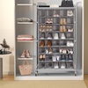 image:imageSTORAGE MANIAC Stackable Shoe Cubby Organizer Free Standing Shoe Cube Rack for Entryway Bedroom Apartment Closet 20Cube GrayGrey