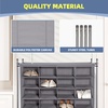 image:imageSTORAGE MANIAC Stackable Shoe Cubby Organizer Free Standing Shoe Cube Rack for Entryway Bedroom Apartment Closet 20Cube GrayGrey