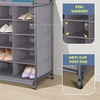 image:imageSTORAGE MANIAC Stackable Shoe Cubby Organizer Free Standing Shoe Cube Rack for Entryway Bedroom Apartment Closet 20Cube GrayGrey