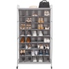 image:imageSTORAGE MANIAC Stackable Shoe Cubby Organizer Free Standing Shoe Cube Rack for Entryway Bedroom Apartment Closet 20Cube GrayGrey