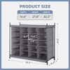 image:imageSTORAGE MANIAC Stackable Shoe Cubby Organizer Free Standing Shoe Cube Rack for Entryway Bedroom Apartment Closet 20Cube GrayGrey