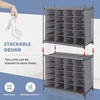 image:imageSTORAGE MANIAC Stackable Shoe Cubby Organizer Free Standing Shoe Cube Rack for Entryway Bedroom Apartment Closet 20Cube GrayGrey