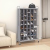 image:imageSTORAGE MANIAC Stackable Shoe Cubby Organizer Free Standing Shoe Cube Rack for Entryway Bedroom Apartment Closet 20Cube GrayGrey