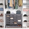image:imageSTORAGE MANIAC Stackable Shoe Cubby Organizer Free Standing Shoe Cube Rack for Entryway Bedroom Apartment Closet 20Cube GrayGrey
