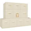 image:imageSTORAGE MANIAC Storage Cubes 11 Inch 4 Pack Collapsible Fabric Shelf BinsBeige