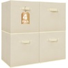 image:imageSTORAGE MANIAC Storage Cubes 11 Inch 4 Pack Collapsible Fabric Shelf BinsBeige