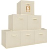 image:imageSTORAGE MANIAC Storage Cubes 11 Inch 4 Pack Collapsible Fabric Shelf BinsBeige