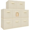image:imageSTORAGE MANIAC Storage Cubes 11 Inch 4 Pack Collapsible Fabric Shelf BinsBeige