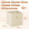 image:imageSTORAGE MANIAC Storage Cubes 11 Inch 4 Pack Collapsible Fabric Shelf BinsBeige