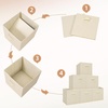 image:imageSTORAGE MANIAC Storage Cubes 11 Inch 4 Pack Collapsible Fabric Shelf BinsBeige
