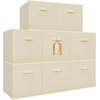 image:imageSTORAGE MANIAC Storage Cubes 11 Inch 4 Pack Collapsible Fabric Shelf BinsBeige