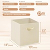 image:imageSTORAGE MANIAC Storage Cubes 11 Inch 4 Pack Collapsible Fabric Shelf BinsBeige