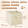 image:imageSTORAGE MANIAC Storage Cubes 11 Inch 4 Pack Collapsible Fabric Shelf BinsBeige