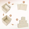 image:imageSTORAGE MANIAC Storage Cubes 11 Inch 4 Pack Collapsible Fabric Shelf BinsBeige