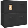 image:imageSTORAGE MANIAC Storage Cubes 11 Inch 4 Pack Collapsible Fabric Shelf BinsBlack