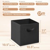 image:imageSTORAGE MANIAC Storage Cubes 11 Inch 4 Pack Collapsible Fabric Shelf BinsBlack