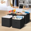 image:imageSTORAGE MANIAC Storage Cubes 11 Inch 4 Pack Collapsible Fabric Shelf BinsBlack