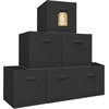 image:imageSTORAGE MANIAC Storage Cubes 11 Inch 4 Pack Collapsible Fabric Shelf BinsBlack
