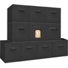 image:imageSTORAGE MANIAC Storage Cubes 11 Inch 4 Pack Collapsible Fabric Shelf BinsBlack