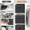 image:imageSTORAGE MANIAC Storage Cubes 11 Inch 4 Pack Collapsible Fabric Shelf BinsBlack