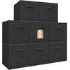 image:imageSTORAGE MANIAC Storage Cubes 11 Inch 4 Pack Collapsible Fabric Shelf BinsBlack