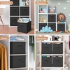 image:imageSTORAGE MANIAC Storage Cubes 11 Inch 4 Pack Collapsible Fabric Shelf BinsBlack