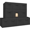 image:imageSTORAGE MANIAC Storage Cubes 11 Inch 4 Pack Collapsible Fabric Shelf BinsBlack