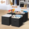 image:imageSTORAGE MANIAC Storage Cubes 11 Inch 4 Pack Collapsible Fabric Shelf BinsBlack