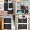 image:imageSTORAGE MANIAC Storage Cubes 11 Inch 4 Pack Collapsible Fabric Shelf BinsBlack