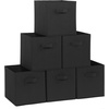image:imageSTORAGE MANIAC Storage Cubes 11 Inch 4 Pack Collapsible Fabric Shelf BinsBlack