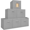 image:imageSTORAGE MANIAC Storage Cubes 11 Inch 4 Pack Collapsible Fabric Shelf BinsGray