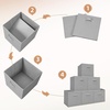 image:imageSTORAGE MANIAC Storage Cubes 11 Inch 4 Pack Collapsible Fabric Shelf BinsGray