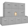 image:imageSTORAGE MANIAC Storage Cubes 11 Inch 4 Pack Collapsible Fabric Shelf BinsGray