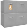 image:imageSTORAGE MANIAC Storage Cubes 11 Inch 4 Pack Collapsible Fabric Shelf BinsGray